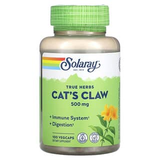 Solaray, кошачий коготь, 500 мг, 100 вегетарианских капсул