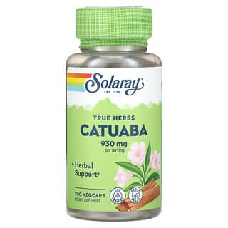 Solaray, True Herbs, катуаба, 930 мг, 100 растительных капсул (465 мг в 1 капсуле)