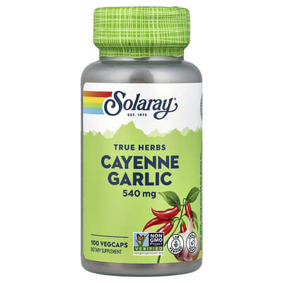 Solaray, Real Herbs, Cayenne, 100 Vegetarian Capsules