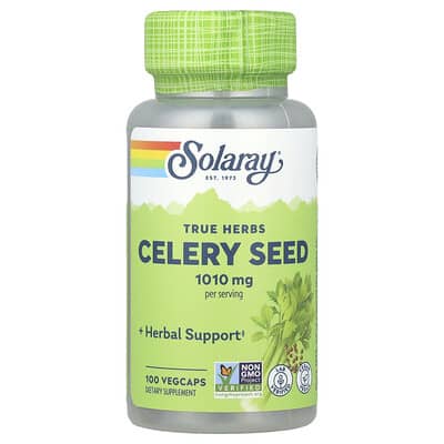 Solaray, Real Herbs, Celery Seed, 100 Vegetarian Capsules (505 mg per capsule)