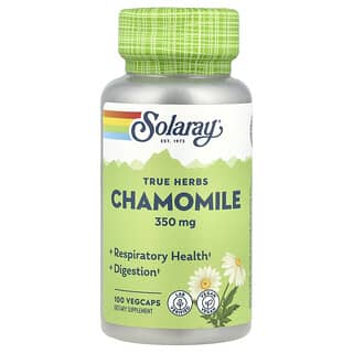 Solaray, True Herbs, Chamomile, echte Kräuter, Kamille, 350 mg, 100 pflanzliche Kapseln