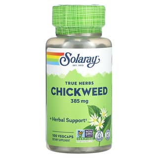 Solaray, True Herbs, Vogelmiere, 385 mg, 100 pflanzliche Kapseln