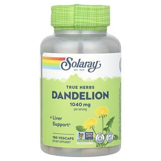 Solaray, Dandelion, 1.040 mg, 180 VegCaps (kapsul nabati) (520 mg per Kapsul)