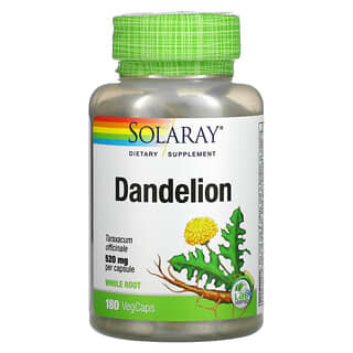Solaray, Dandelion, 520 mg, 180 VegCaps