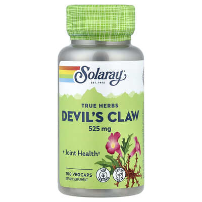 Solaray, Ture Herbs, Devil's Claw, 525 mg, 100 VegCaps