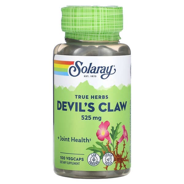 Solaray, Garra del diablo, 525 mg, 100 cápsulas vegetales