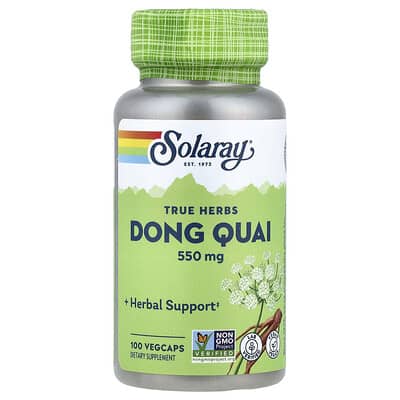 Solaray, True Herbs, Dong Quai, 550 mg, 100 VegCaps