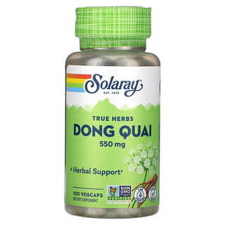 Solaray, True Herbs, Dong Quai, 550 mg, 100 cápsulas vegetales
