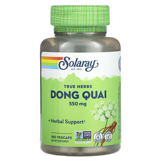 Solaray, Ervas Verdadeiras, Dong Quai, 550 mg, 180 VegCaps