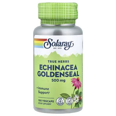 Solaray, True Herbs, Echinacea Goldenseal, 100 veg caps