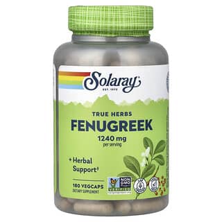Solaray, True Herbs, Bockshornklee, 180 pflanzliche Kapseln (620 mg pro Kapsel)