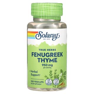 Solaray, True Herbs, Fenugreek Thyme, 100 VegCaps