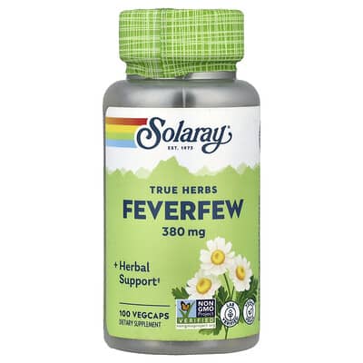 Solaray, True Herbs, Feverfew, 380 mg, 100 VegCaps