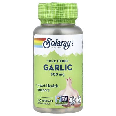 Solaray, Real Herbs, Garlic, 500 mg, 100 Vegetarian Capsules