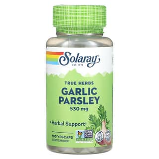 Solaray, True Herbs, Ajo y perejil, 530 mg, 100 cápsulas vegetales