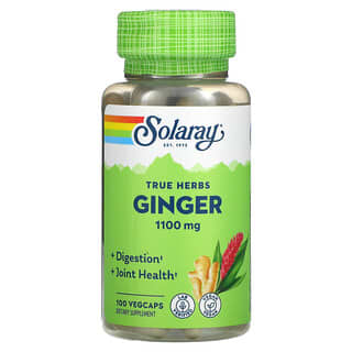 Solaray, Jengibre, 550 mg, 100 cápsulas vegetales