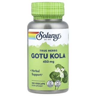 سولاراي‏, True Herbs ، جوتو كولا ، 450 ملجم ، 100 كبسولة نباتية