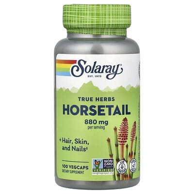 Solaray, Real Herbs, Horsetail, 880 mg, 100 Vegetarian Capsules (440 mg per capsule)