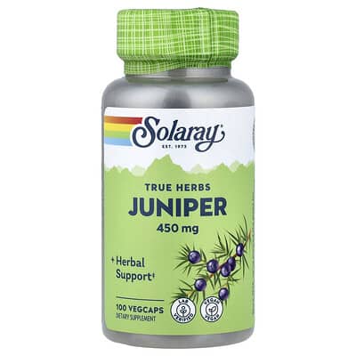 Solaray, True Herbs, Juniper, 450 mg , 100 VegCaps