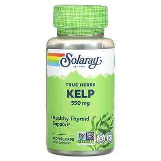 Solaray, True Herbs, Kelp, 550 mg, 100 capsule vegetali