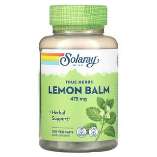 Solaray (سولاراي)‏, بلسم الليمون، 475 ملجم، 100 كبسولة نباتية