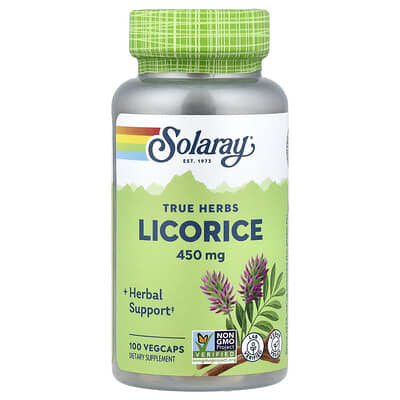 Solaray, Licorice, 450 mg, 100 Vegetarian Capsules