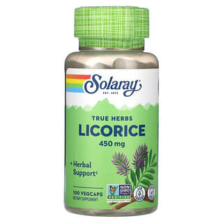 Solaray, True Herbs, солодка, 450 мг, 100 капсул VegCap
