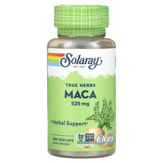 Solaray, Verdadeiras Ervas, Maca, 525 mg, 100 VegCaps