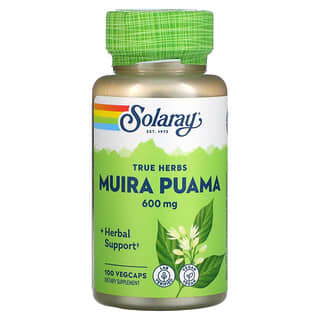 Solaray, Muira puama, 300 mg, 100 cápsulas vegetales