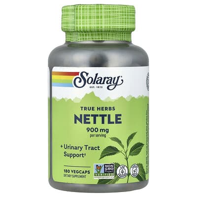 Solaray, Real Herbs, Nettle, 900 mg, 180 Vegetarian Capsules (450 mg per capsule)