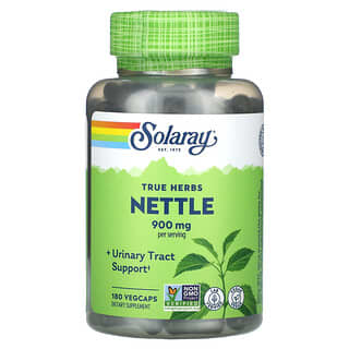 Solaray, True Herbs, Pokrzywa, 900 mg, 180 VegCaps (450 mg na kapsułkę)