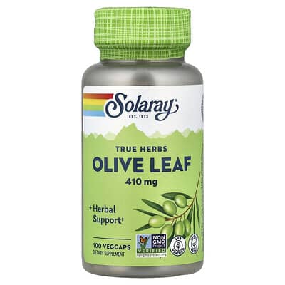 Solaray, Real Herbs, Olive Leaf, 410 mg, 100 Vegetarian Capsules