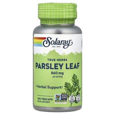 Solaray, Real Herbs, Parsley Leaf, 860 mg, 100 Vegetarian Capsules (430 mg per capsule)