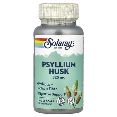 Solaray, Psyllium Husk, 525 mg, 100 Vegetarian Capsules