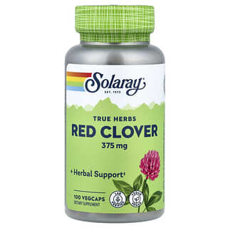 Solaray, True Herbs, Trébol rojo, 375 mg, 100 cápsulas vegetales