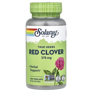 Solaray, True Herbs, 붉은 토끼풀, 375mg, 베지 캡슐 100정
