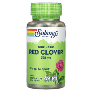 Solaray, Ervas Verdadeiras, Trevo Vermelho, 375 mg, 100 VegCaps