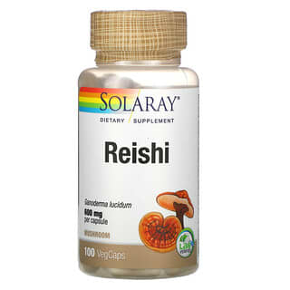 Solaray, рейши, 600 мг, 100 растительных капсул