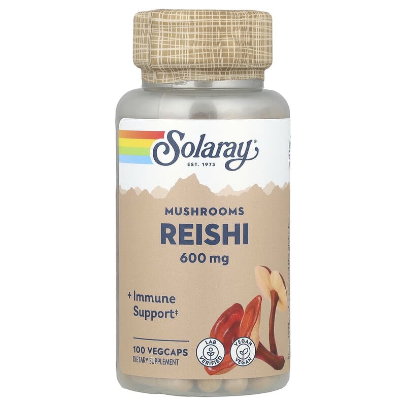 United Arab Emirates product data sample: Reishi Mushrooms, 600 mg, 100 VegCaps
