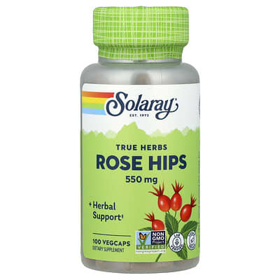 Solaray, Real Herbs, Rose Hips, 550 mg, 100 Vegetarian Capsules