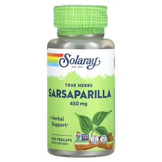 Solaray, True Herbs, Zarzaparrilla, 450 mg, 100 cápsulas vegetales