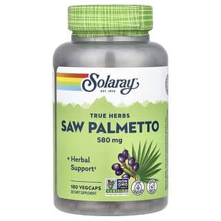 Solaray, True Herbs, Saw Palmetto, 580 mg, 180 VegCaps