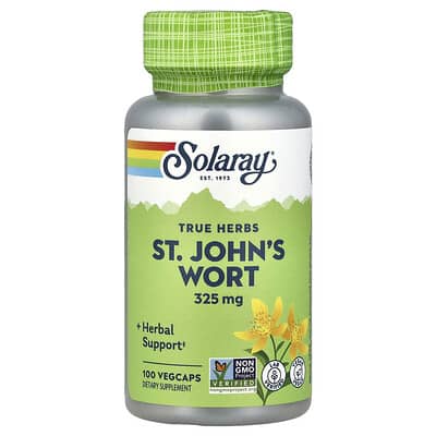 Solaray, Real Herbs, Hypericum perforatum, 325 mg, 100 Vegetarian Capsules