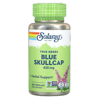 Solaray, True Herbs, Blue Skullcap, 425 mg, 100 VegCaps