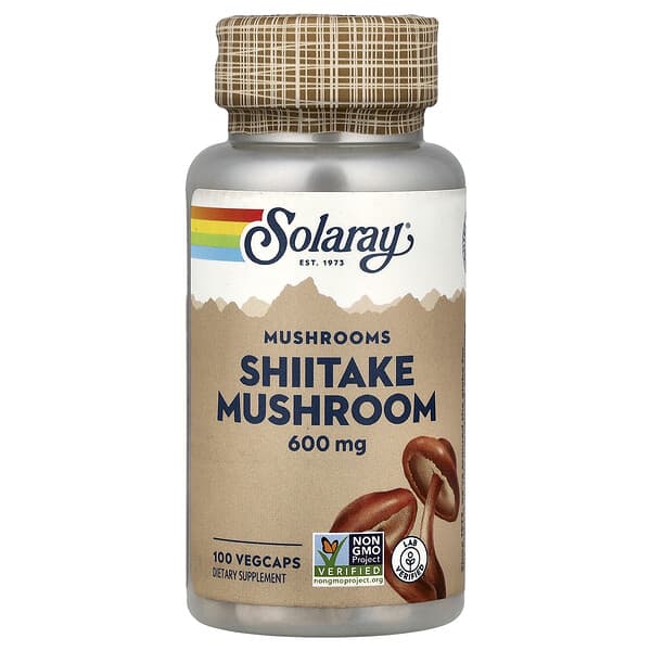 Mushrooms, Shiitake Mushroom, 600 mg, 100 VegCaps