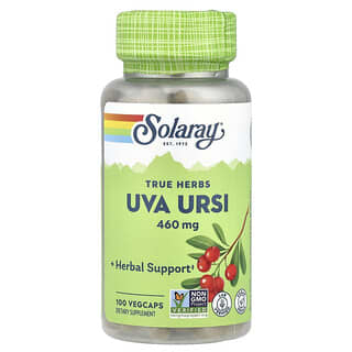 Solaray, True Herbs, Uva ursi, 460 мг, 100 капсул VegCap