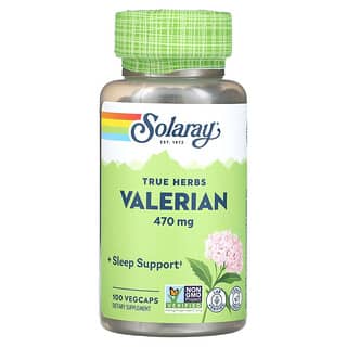 Solaray, True Herbs, Valerian, 470 mg, 100 VegCaps