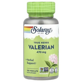 Solaray, True Herbs, Valerian, 470 mg, 100 VegCaps