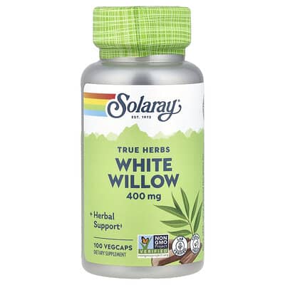 Solaray, Real Herbs, White Willow, 400 mg, 100 Vegetarian Capsules