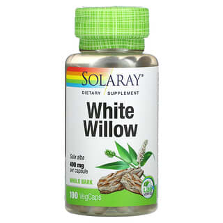 Solaray, White Willow, 400 mg, 100 VegCaps